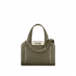 Chanel Khaki Label Click Small Shopping Bag