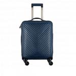 Chanel Navy Blue Chevron Coco Case Trolley Bag