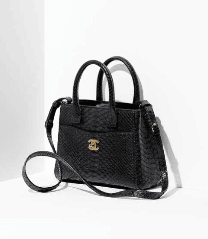 CHANEL Grained Calfskin Medium Neo Executive Shopper Tote Black 219656