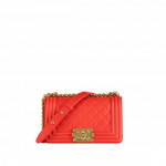 Chanel Red Small Boy Chanel Flap Bag