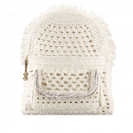 Chanel White Crochet Cayo Coco Backpack Bag
