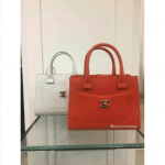 Chanel White and Red Neo Executive Shopping Bags