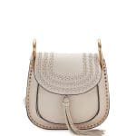Chloe Abstract White Leather Hudson Small Bag
