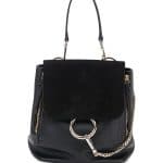 Chloe Black Suede and Leather Faye Medium Backpack Bag