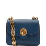 Chloe Blue Milie Medium Turn-Lock Chain Shoulder Bag