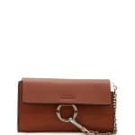 Chloe Caramel Leather Faye Wallet-On-A-Strap Bag