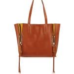 Chloe Caramel/Yellow Leather and Suede Milo Medium Tote Bag