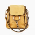 Chloe Dusty Yellow Mini Faye Backpack Bag