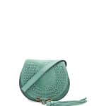 Chloe Happy Green Suede Marcie Small Crossbody Bag