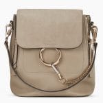 Chloe Motty Grey Medium Faye Backpack Bag