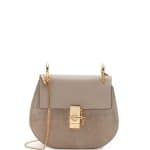 Chloe Motty Grey Suede and Calfskin Drew Small Bag