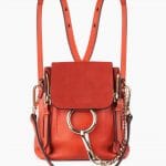 Chloe Sepia Red Mini Faye Backpack Bag