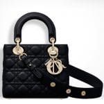 Dior Black Small Lady Dior Bag