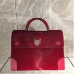 Dior Dark Red Pony-Effect Calfskin Diorever Bag with Corners 2