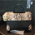 Dior Black/Blue Smooth Prestige Calfskin and Roccia Python Mini Diorever Bag with Corners 2