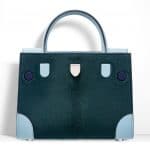 Dior Green/Ice Blue Pony-Effect Calfskin Mini Diorever Bag with Corners