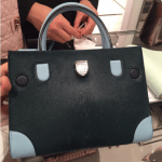 Dior Green/Ice Blue Pony-Effect Calfskin Mini Diorever Bag with Corners 2