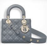 Dior Gris Small Lady Dior Bag