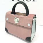 Dior Pink/Black Pony-Effect Calfskin Mini Diorever Bag with Corners