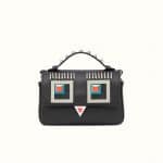 Fendi Black/Wheat-Yellow Hypnoteyes Double Micro Baguette Bag