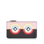 Fendi Pink/Black Flat Zip Pouch Bag