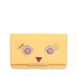 Fendi Yellow Hypnoteyes Small Leather with Chain Strap Bag