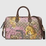 Gucci Bengal Print Padlock Boston Top Handle Bag