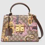 Gucci Bengal Print Padlock Top Handle Bag