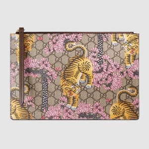 Gucci Bengal Print Pouch Bag