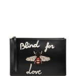 Gucci Black Blind for Love Leather Pouch Bag
