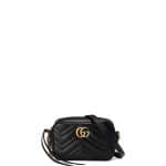 Gucci Black GG Marmont Mini Matelasse Camera Bag