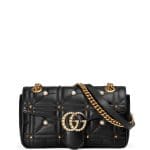 Gucci Black GG Marmont Small Pearly Shoulder Bag