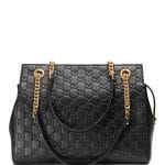 Gucci Black Signature Chain-Handle Tote Bag