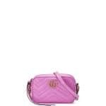Gucci Bright Pink GG Marmont Mini Matelasse Camera Bag