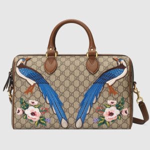 Gucci Embroidered Exclusive GG Supreme Top Handle Bag