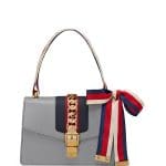 Gucci Gray Sylvie Small Leather Shoulder Bag