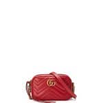 Gucci Hibiscus Red GG Marmont Mini Matelasse Camera Bag