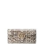 Gucci Natural GG Marmont Pearly Snakeskin Clutch Bag