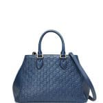 Gucci Navy Signature Top-Handle Tote Bag