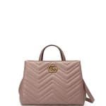 Gucci Nude GG Marmont Small Matelasse Top-Handle Bag