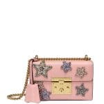 Gucci Pink Padlock Small Crystal Star Shoulder Bag
