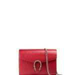 Gucci Red Dionysus Leather Mini Chain Wallet