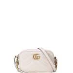 Gucci White GG Marmont Mini Matelasse Camera Bag