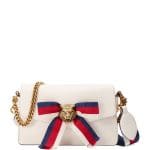 Gucci White Leather Bow Flap-Top Bag