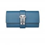 Hermes Agate Blue Medor Clutch Bag