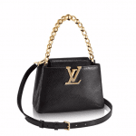 Louis Vuitton Black Capucines Mini Chain Bag