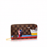 Louis Vuitton Damier Ebene Transatlantic Cruises Print Zippy Wallet