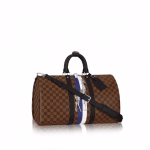 Louis Vuitton Damier Ebene with Giraffe Print Keepall 45 Bandouliere Bag