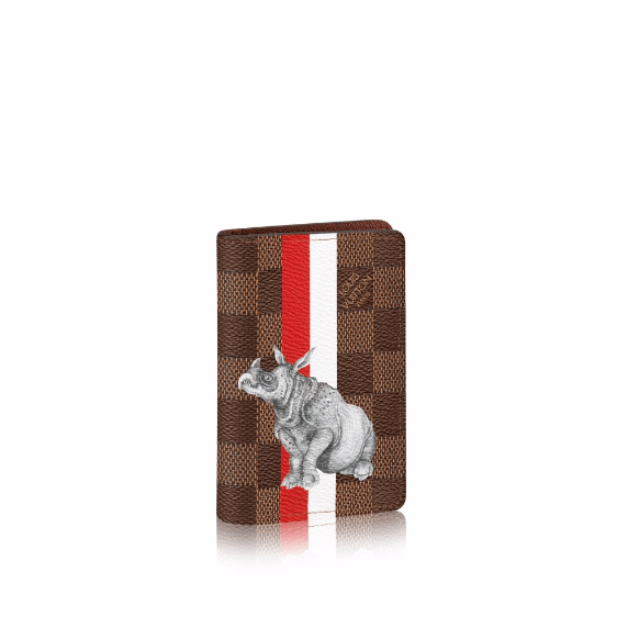 LOUIS VUITTON Savane Damier Ebene Rhinoceros Pocket Organizer