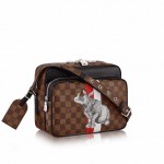 Louis Vuitton Damier Ebene with Rhinoceros Print Nil PM Bag